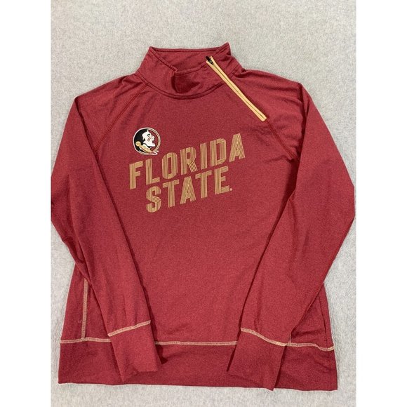 Florida‎ State Seminoles Neck Zip Pullover Shirt (Men's XL) Maroon - Picture 1 of 12